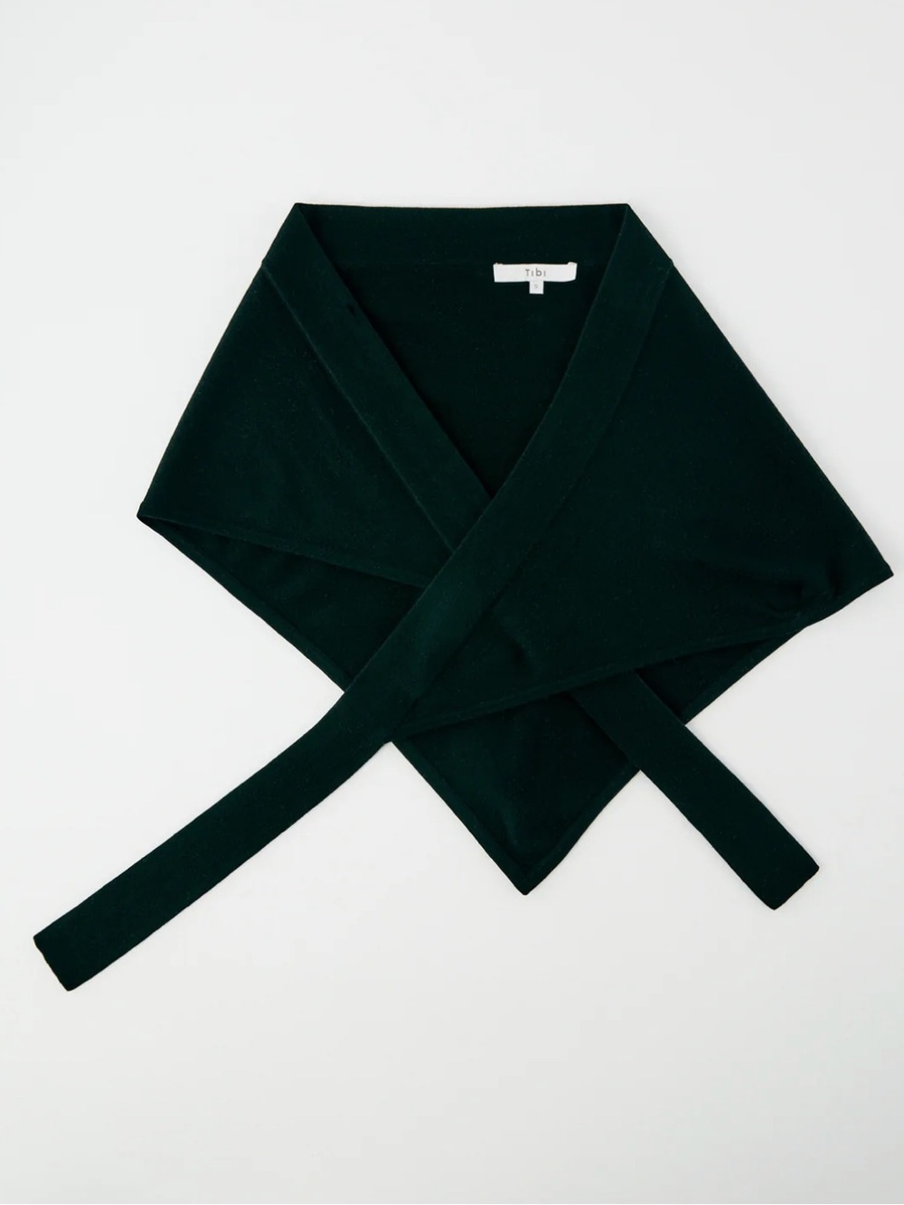 Tibi Mele Merino Wool Babushka Scarf in black
